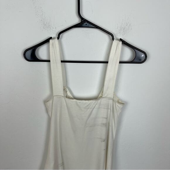 Reformation Nina Ruched Bodysuit in White Large - Picture 6 of 12